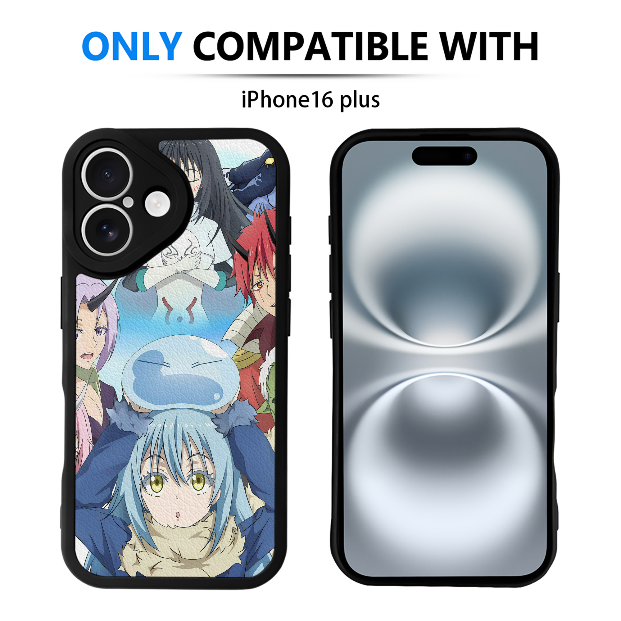 （画像用） 転スラ Regarding Reincarnated to Slime 【iPhone 16シリーズ対応】シリコンスマホケース（レザー調） 材質：シリコン